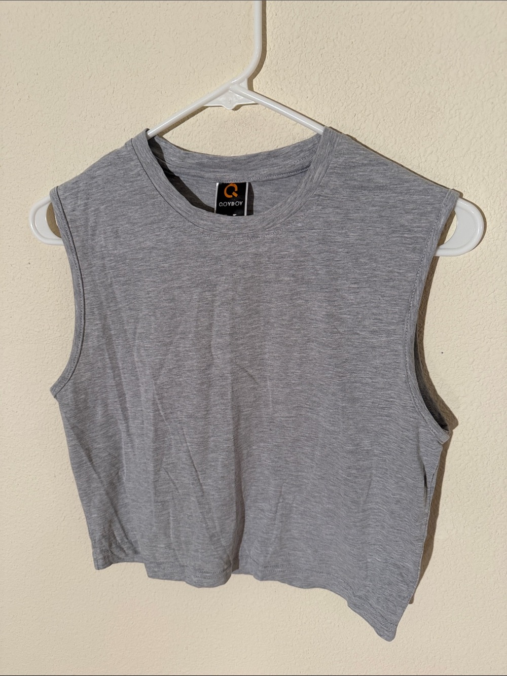 Women’s Sleeveless Crop Tank Top - Gray